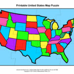 Printable United States Map Puzzle For Kids | Make Your Own Puzzle Within Printable USA Puzzle Map