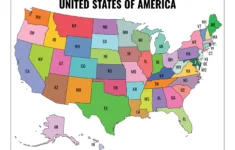 Printable Us Maps | Blank, With State Names, And Capitals within Map of USA Abbreviated Printable