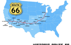 Route Maps - 10 Free Pdf Printables | Printablee throughout Free Printable Map Of Route 66 Usa