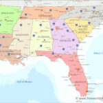 Southeastern Us Political Map  Freeworldmaps With Free Printable Map Of Southern Usa