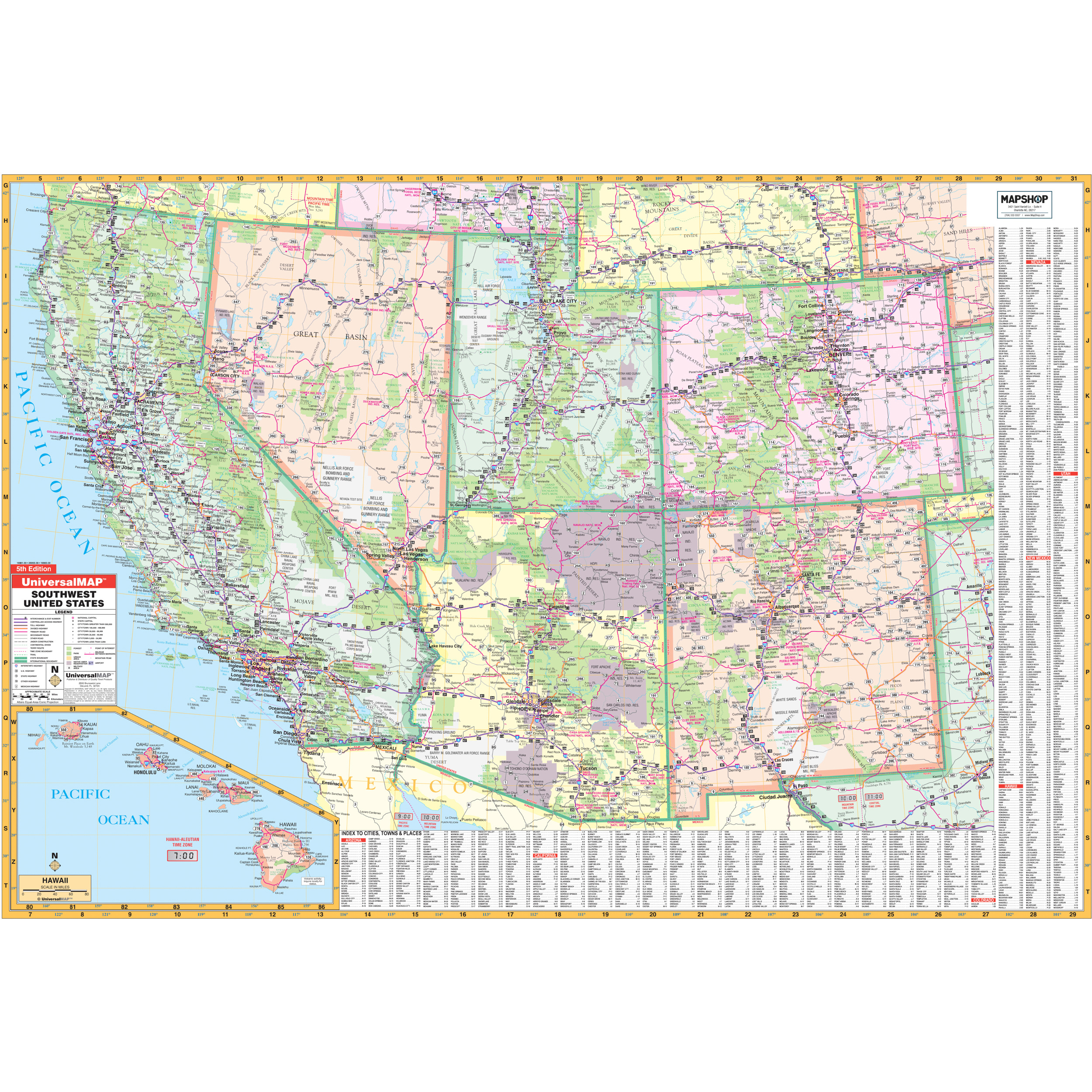 Southwest United States Regional Wall Mapkappa - The Map Shop pertaining to Printable Road Map Of Southwest Usa