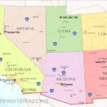 Southwestern Us Political Map  Freeworldmaps Inside Printable Map Of Southwest USA