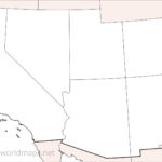 Southwestern Us Political Map  Freeworldmaps Inside Southwestern USA Printable Map Blank