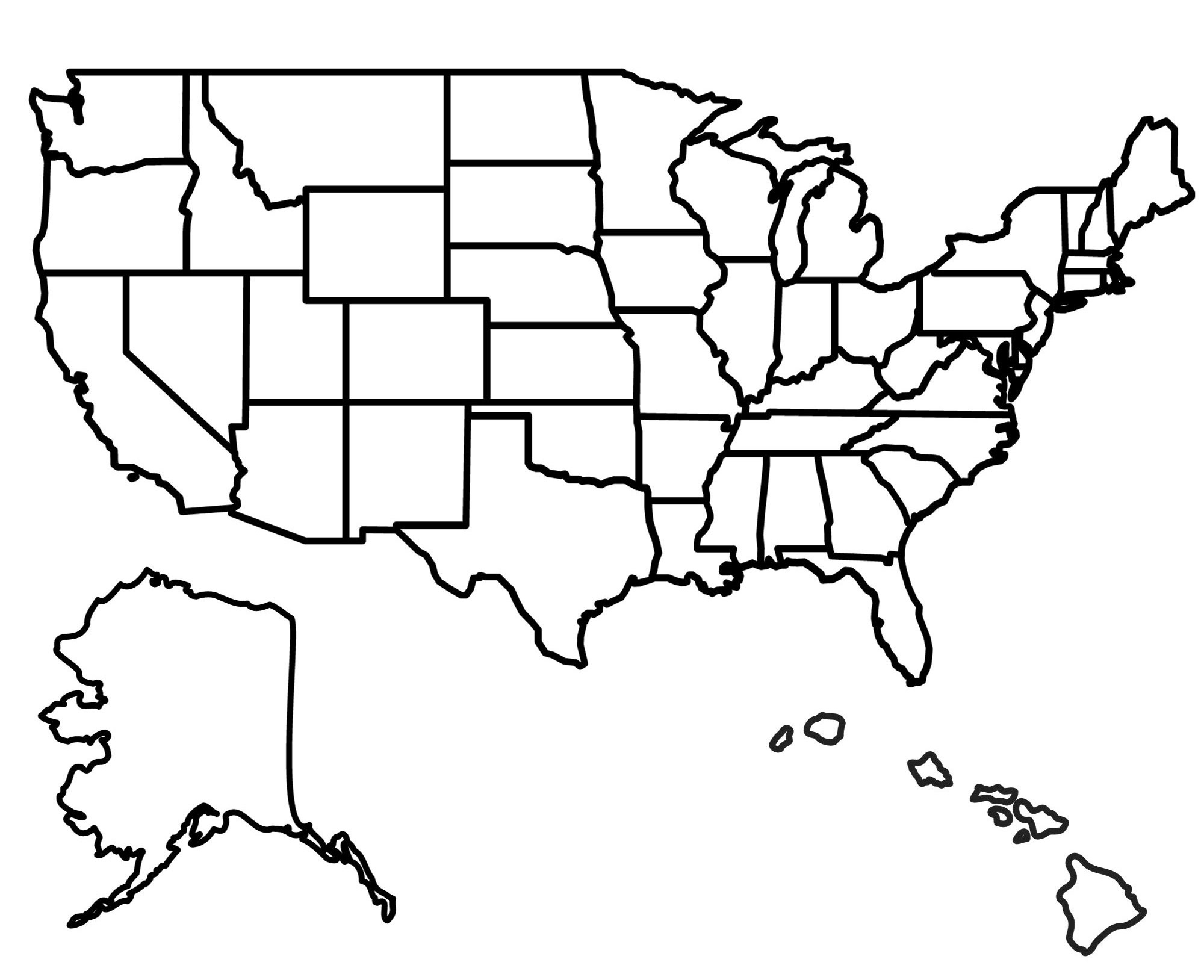 State Outlines: Blank Maps Of The 50 United States - Gis Geography in Printable Blank Maps Usa