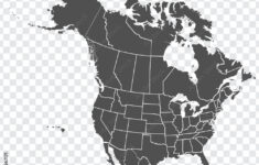 Stock-Vektorgrafik „Map Of North America. Detailed Map Of North with Mexico And Usa State Map Black And White Printable