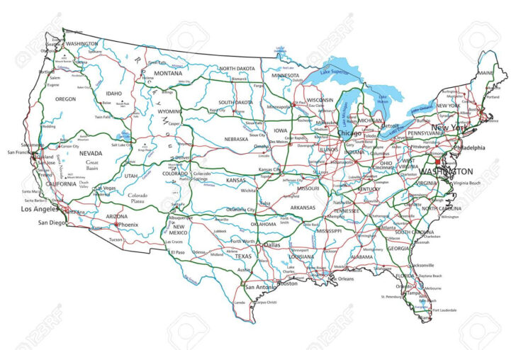Printable Map of Western US Highways