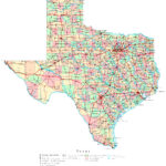 Texas Printable Map With Map Of Texas Usa Printable