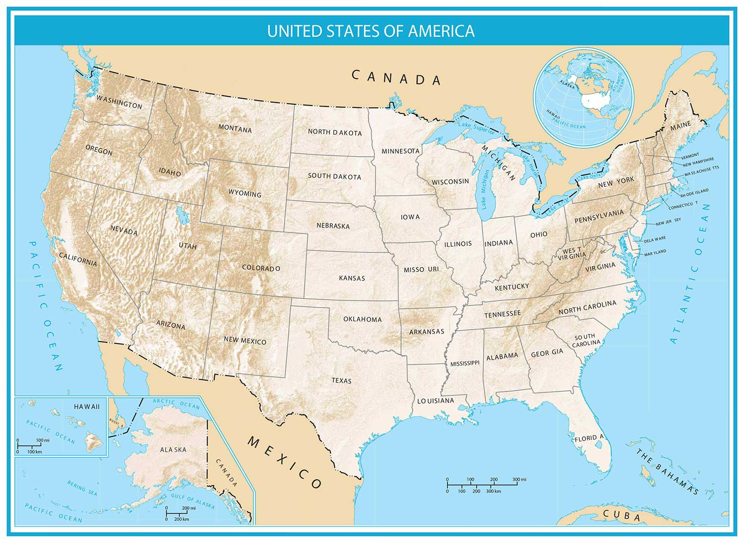 The United States Map Collection: 30 Defining Maps Of America in Usa Deserts Map Printable