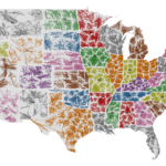 The Us Zipscribble Map   Eagereyes With Http Www.Usa Printables.Com 50 States Va Virginia Map 01.Htm
