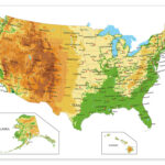 Topographic Map Of Usa Printeditors Choice | Posterlounge Pertaining To Printable Topographic Map Of Usa
