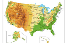 Topographic Map Of Usa Printeditors Choice | Posterlounge pertaining to USA Map Topographic Printable