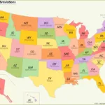 U.s. State Abbreviations Map   Ontheworldmap Regarding Printable Map Of USA Abbreviations
