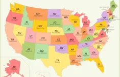 U.s. State Abbreviations Map - Ontheworldmap with regard to Printable Map Of Usa With State Abbreviations