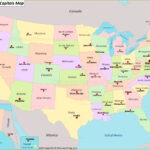 U.s. States And Capitals Map   Ontheworldmap Within USA States Capitals Map Printable