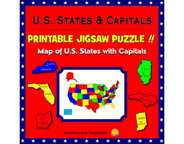Printable Map of USA Jigsaw Puzzle