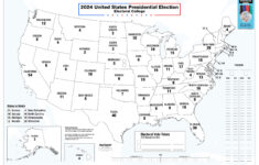 United States 2024 Electoral College Tracker Wall Mapmapshop with regard to Printable USA Map with Electoral Votes