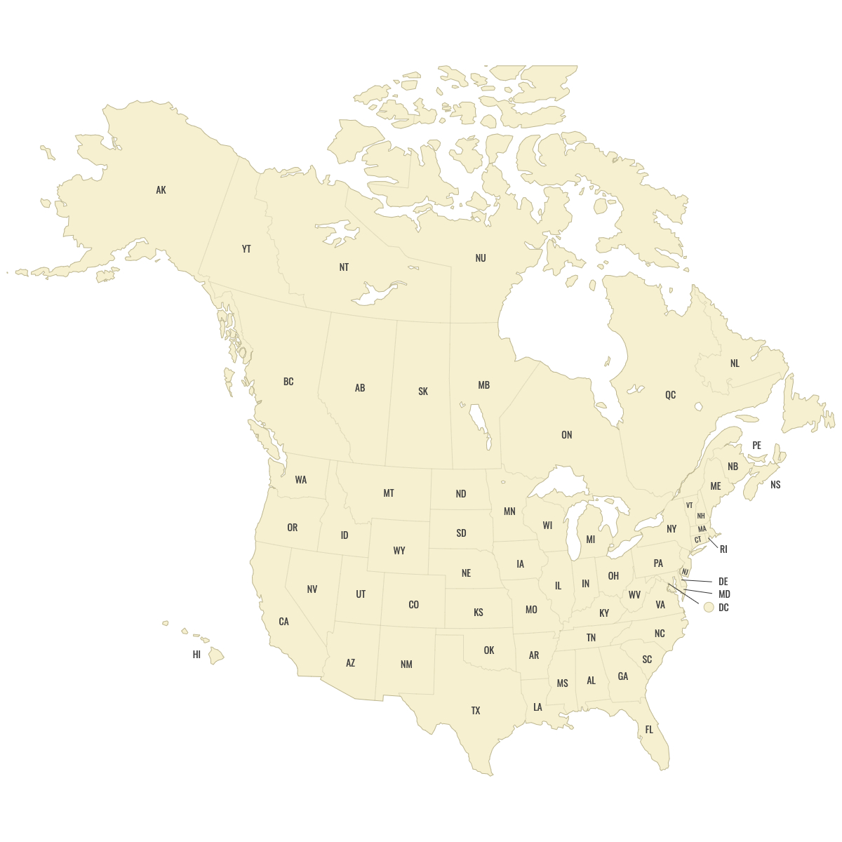 United States And Canada Map — Ultimaps regarding Printable Map Usa And Canada