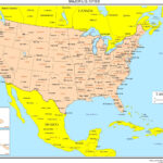 United States Colored Map Pertaining To Printable Map Of Usa And Canada With States
