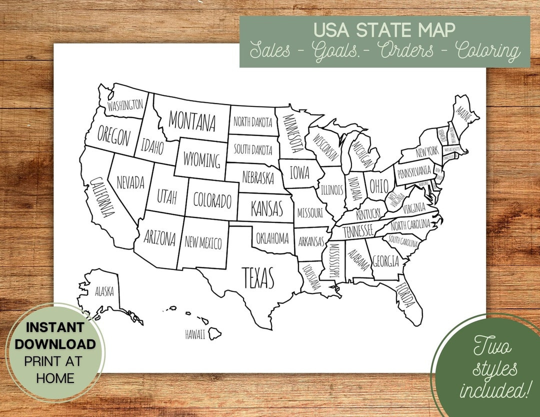 United States Map L Color L Coloring L Printable Usa Us Sales Map for 8X10 Printable Map Of Usa