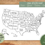 United States Map L Color L Coloring L Printable Usa Us Sales Map Intended For USA Map To Color Printable