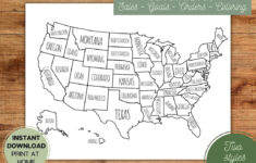 United States Map L Color L Coloring L Printable Usa Us Sales Map intended for USA Map to Color Printable