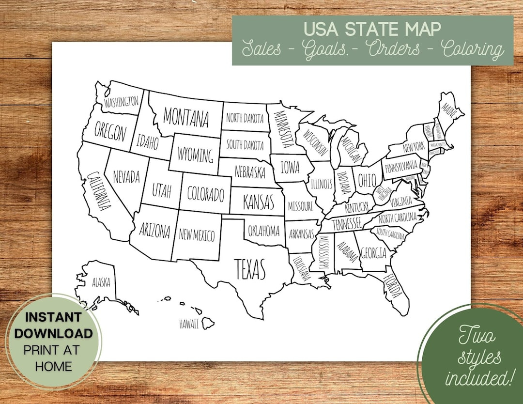 United States Map L Color L Coloring L Printable Usa Us Sales Map intended for USA Map to Color Printable