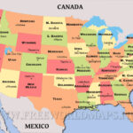 United States Political Map With Regard To Printable USA Political Map