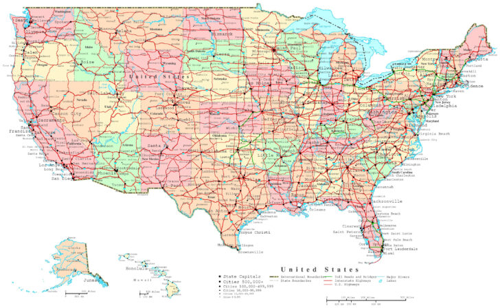 USA States Map Printable