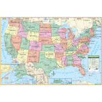 United States Simple Wall Mapkappa   The Map Shop With Regard To Printable Wall Map USA