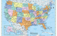 United States Wall Map Usa Poster Large Print - Etsy.de pertaining to Large Map of the USA Printable