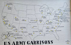 Us Army Bases Map - Etsy regarding Map Of Usa Show Military Base Printable