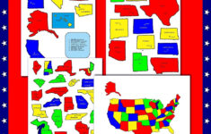 Us Bundesstaaten Karte - Puzzle Zum Ausdrucken - Bundesstaaten with Usa Map Printable Puzzle