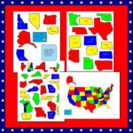 Us Bundesstaaten Karte   Puzzle Zum Ausdrucken   Bundesstaaten With USA Map Puzzle Printable
