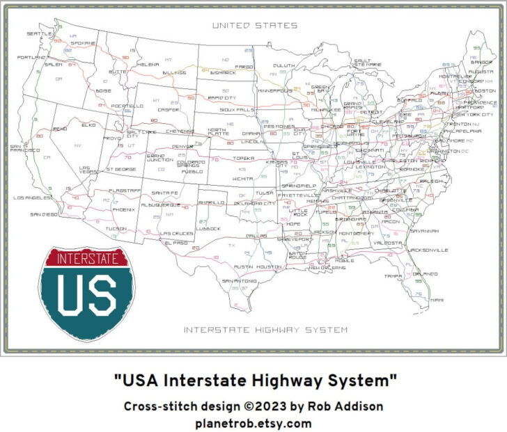 USA Interstate Highway Map