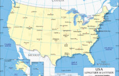 Us Latitude And Longitude Map With Cities within USA Map with Latitude and Longitude Lines