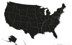 Us Map Black And White, America Or United States Map Black And regarding Free Time Zone Map USA Printable Black and White