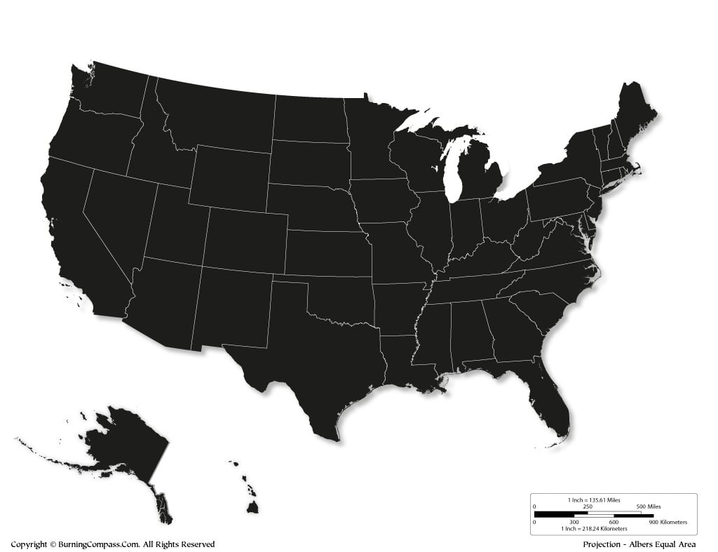 Us Map Black And White, America Or United States Map Black And regarding Free Time Zone Map USA Printable Black and White