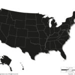 Us Map Black And White, America Or United States Map Black And With USA Map Black And White Printable Territories