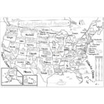 Us Map Coloring Poster (35X52") Giant Coloring Posters In Map Of USA To Color Printable