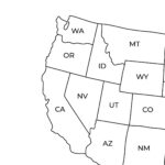Us Map With State Names | Printable | Contiguous Usa + Alaska For Printable Outline Map Of USA With State Names