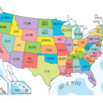 Us Maps To Print And Color   Includes State Names, At Regarding Map Of Usa Printable For Kids