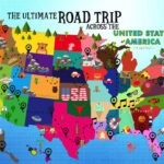 Us Road Trip Map   Road Trip Usa Map (Northern America   Americas) With Regard To Printable Road Trip Road Map Of USA