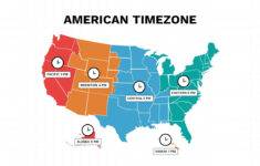 Us Time Zone Map Template | Find United States City Current Time with Map of Time Zones in USA Printable