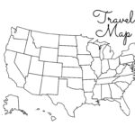Us Travel Map | Fill In Map | Color In Map | Us Color Map   Etsy Within Printable Tour Map USA