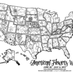 Usa Map Of State Flowers – Free Promotional Material For American Throughout Usa Map Coloring Page Free Printable