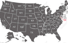 Usa Map States And Capitals Printable Royalty Free Svg, Cliparts intended for Printable Map of USA with State Abbreviations