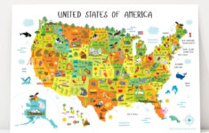 Usa Map, United States Map, Usa, Kids Map, Map Of Usa, Us Map within Printable USA Map For Kindergarten