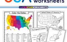 Usa Map Worksheets - Superstar Worksheets regarding Free Printable USA Map with Word Bank