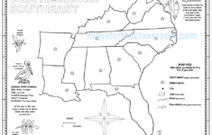Usa Regions – Southeast for Map of South Part of USA Free Printable For Kids