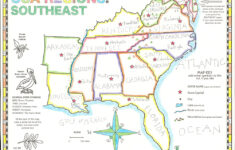 Usa Regions – Southeast regarding Map Of South Part Of Usa Free Printable For Kids